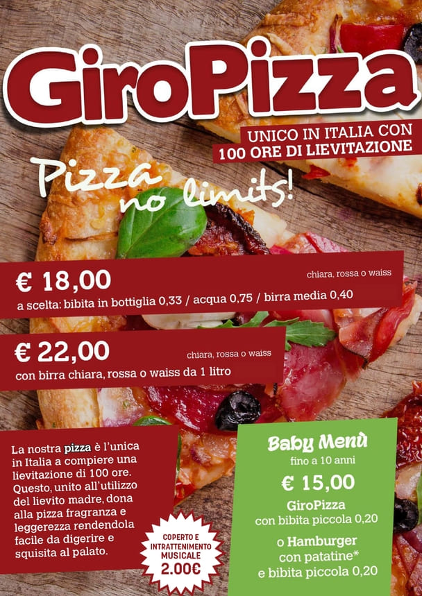 menu giropizza glass